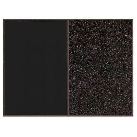 United Visual Products Sliding Door Indoor Enclosed Corkboard, 9 UV9011ACS-SATIN-FORBO